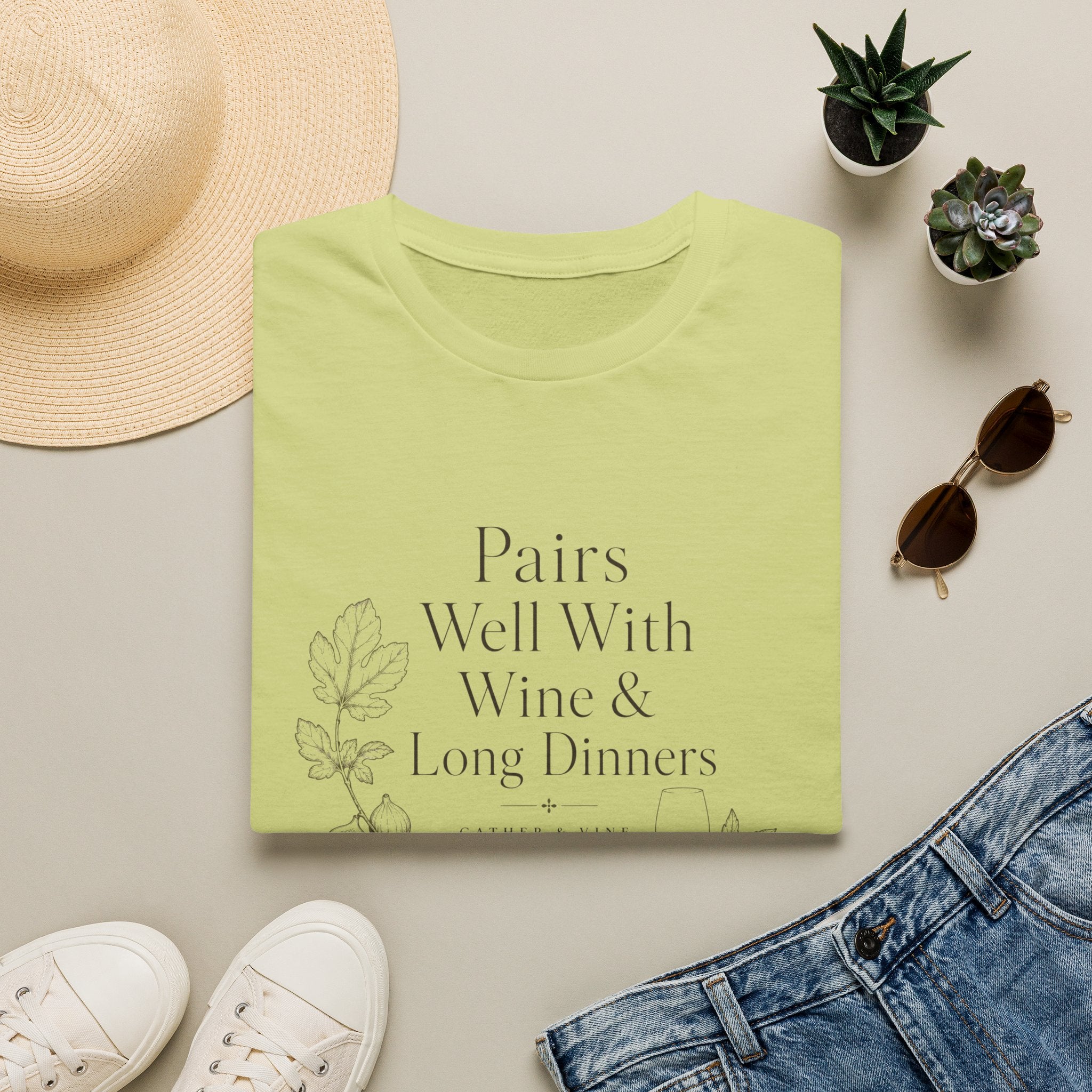Pairs Well With Wine & Long Evenings T-Shirt