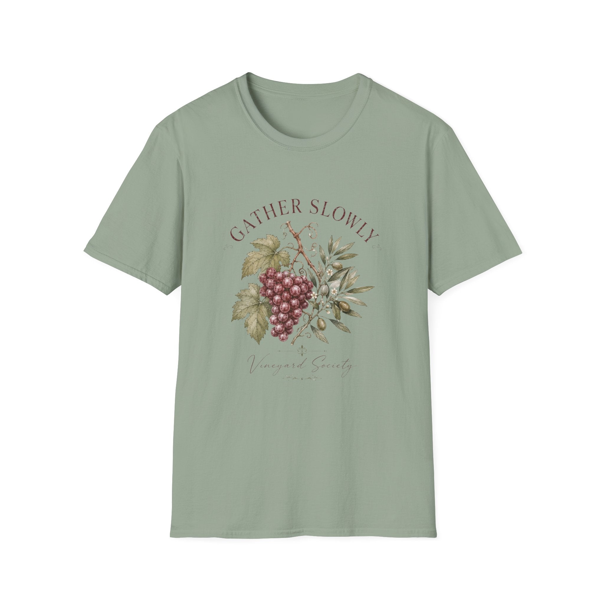 Gather Slowly Vineyard Society T-Shirt