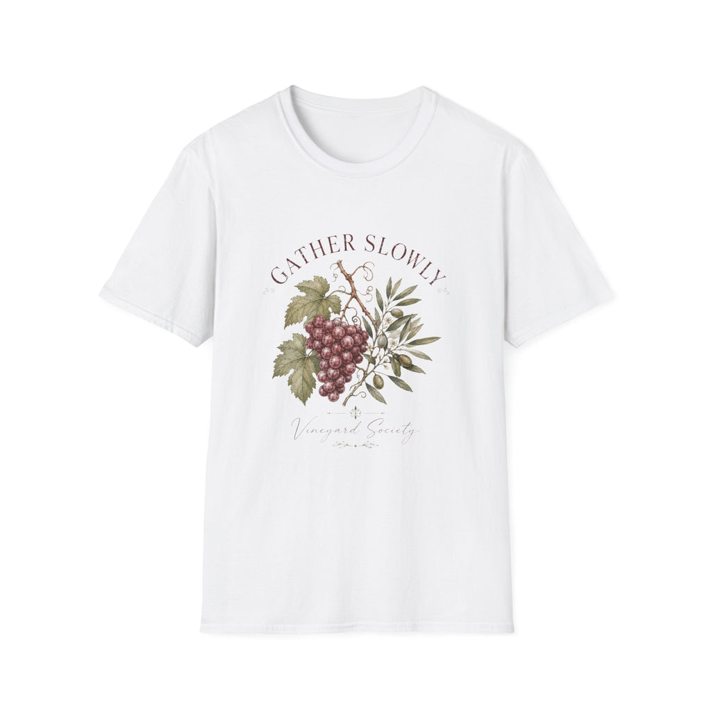 Gather Slowly Vineyard Society T-Shirt